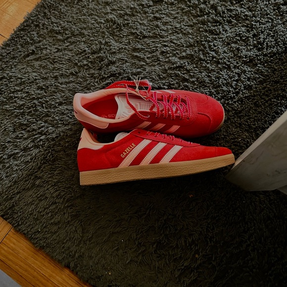 adidas Shoes - Adidas Gazelle Red Sneakers 7.5 Women